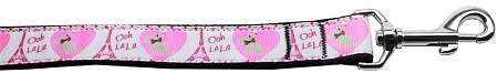 Oh La La Paris Nylon Dog Leash 5/8 inch wide 6ft Long